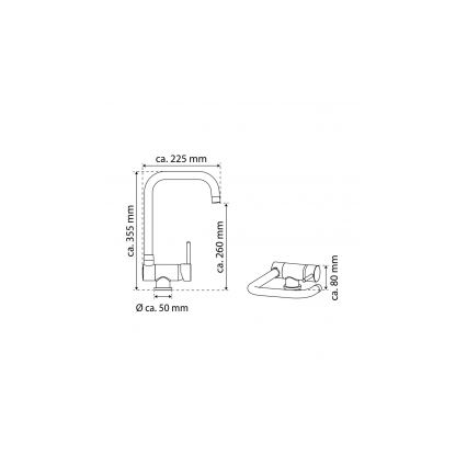 Eisl NI182-0335T - Keukenkraan FLEXO glanzend chroom