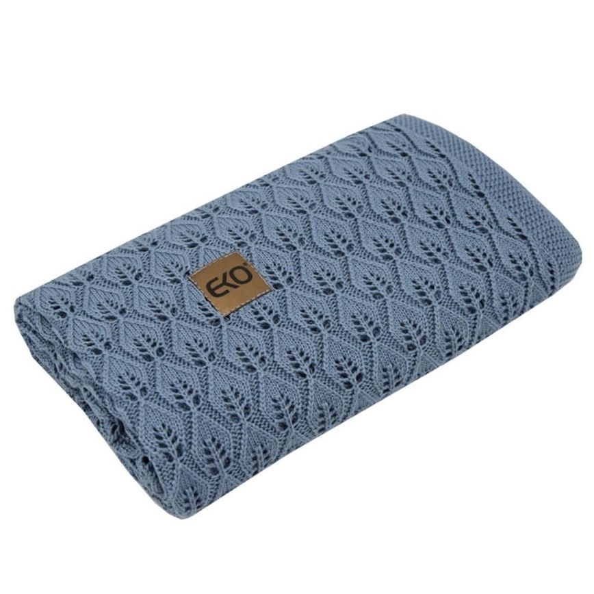 EKO - Bamboe deken ROSE 80x100 cm blauw