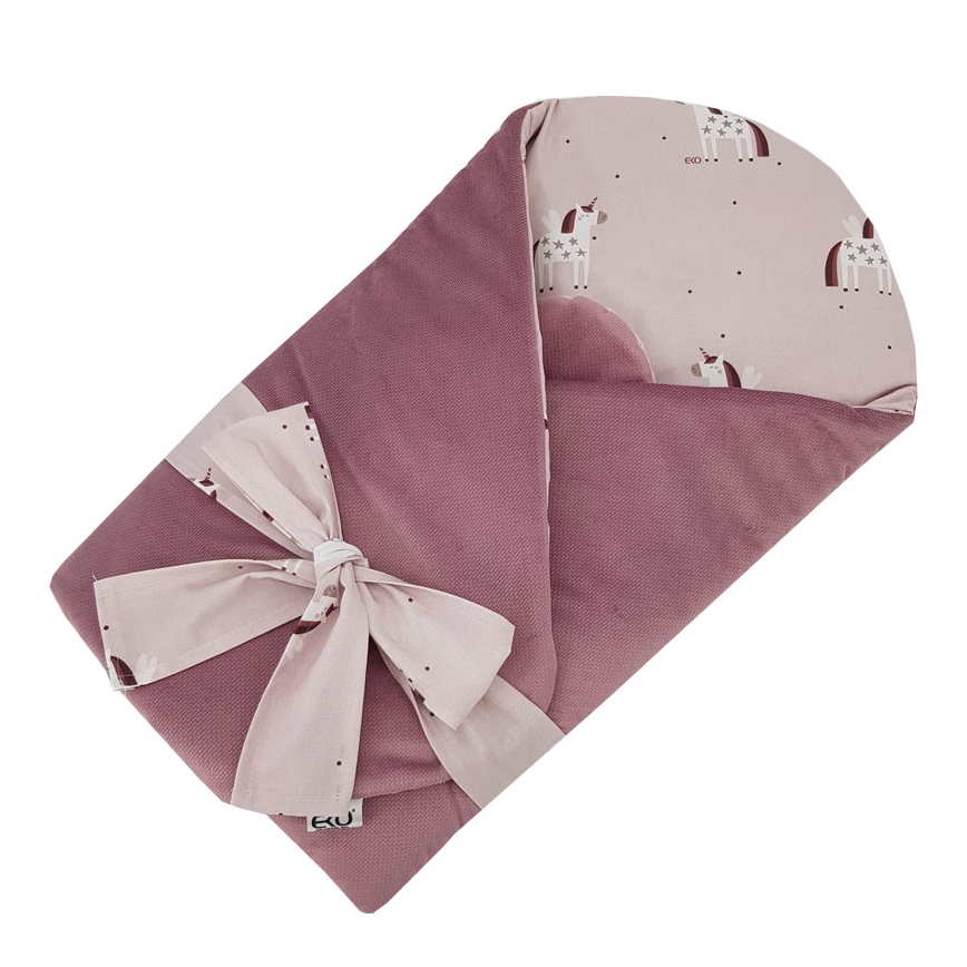 EKO - Couverture à langer en coton UNICORN 75x75 cm
