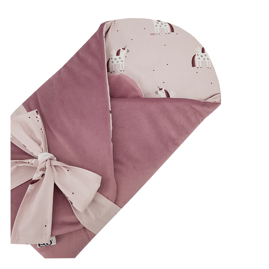 EKO - Couverture à langer en coton UNICORN 75x75 cm