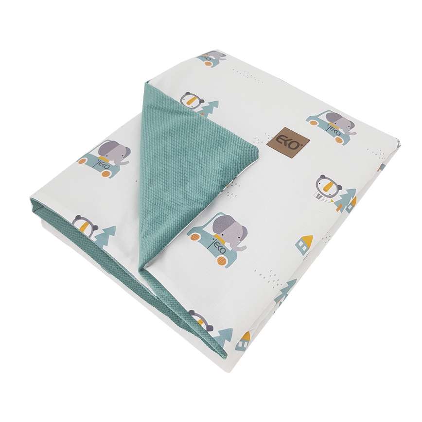 EKO - Couverture en coton CARS 100x80 cm