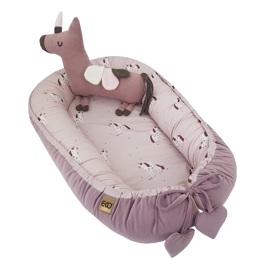 EKO - Katoenen babynestje UNICORN 90x60 cm