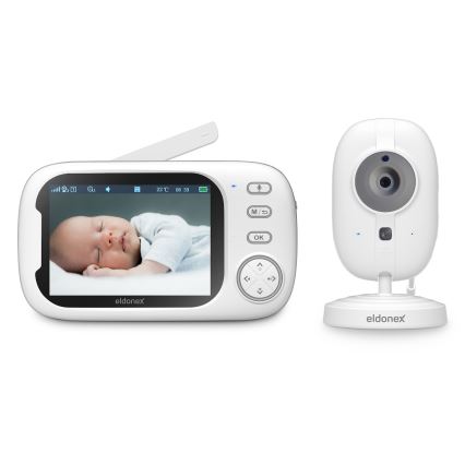 ELDONEX EBM-1010-WH - Babyfoon met monitor 5V/2000 mAh