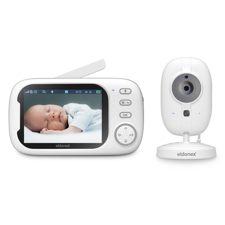 ELDONEX EBM-1010-WH - Babyfoon met monitor 5V/2000 mAh