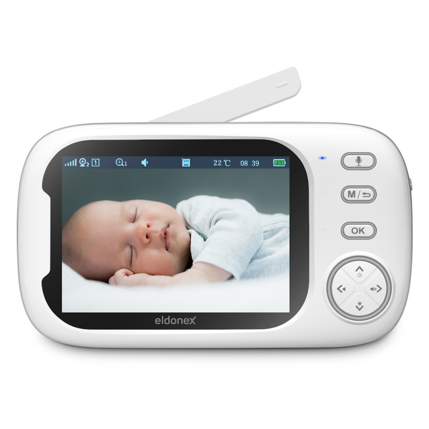 ELDONEX EBM-1010-WH - Babyfoon met monitor 5V/2000 mAh
