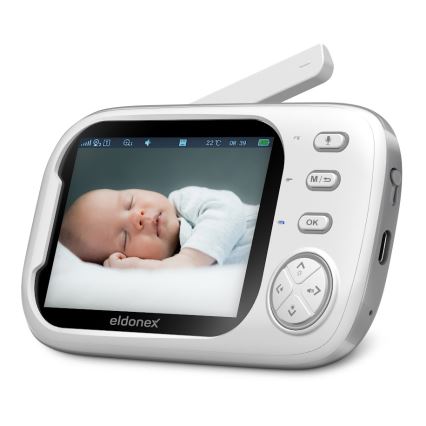 ELDONEX EBM-1010-WH - Babyfoon met monitor 5V/2000 mAh