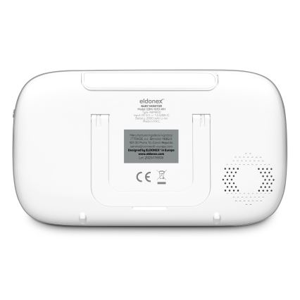 ELDONEX EBM-1010-WH - Babyfoon met monitor 5V/2000 mAh