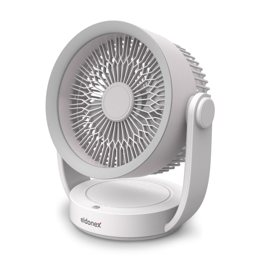 ELDONEX ESF-1010-WH - Oplaadbare tafelventilator 9W/5V 4000 mAh wit