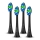 ELDONEX ETB-0002-BK - Set van 4 vervangende SENSITIVE-opzetborstels voor SonicPro-tandenborstel, zwart