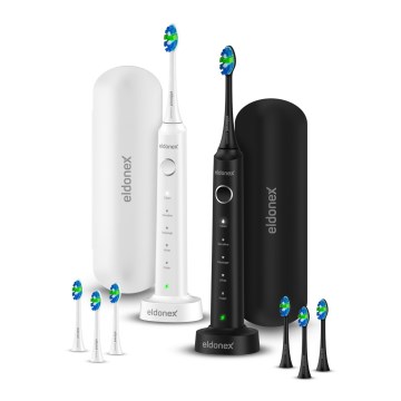ELDONEX ETB-1010-BW - Set van 2 sonische tandenborstels SonicPro DuoPack IPX7 zwart + wit