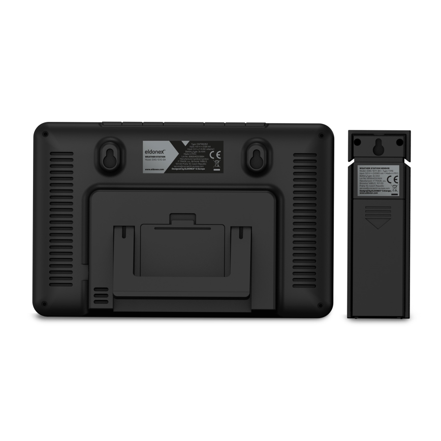 ELDONEX EWS-1010-BK - Weerstation met LCD scherm 2xAAA zwart