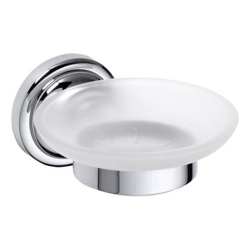 Elegant zeepbakje 11x6,5 cm, zilverkleurig