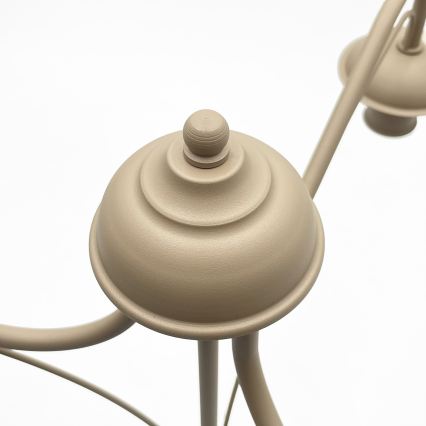 Elegante kroonluchter aan ketting ANTON, 3xE14/60W/230V, beige