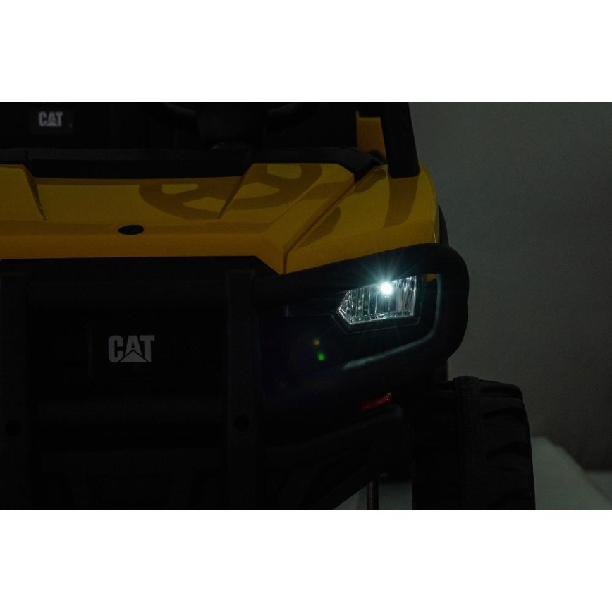 Elektrische auto CAT 60W/7500 mAh geel/zwart + afstandsbediening