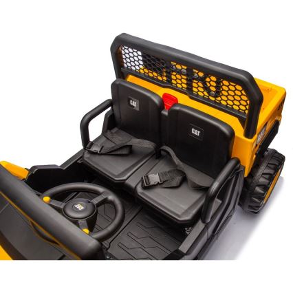 Elektrische auto CAT 60W/7500 mAh geel/zwart + afstandsbediening
