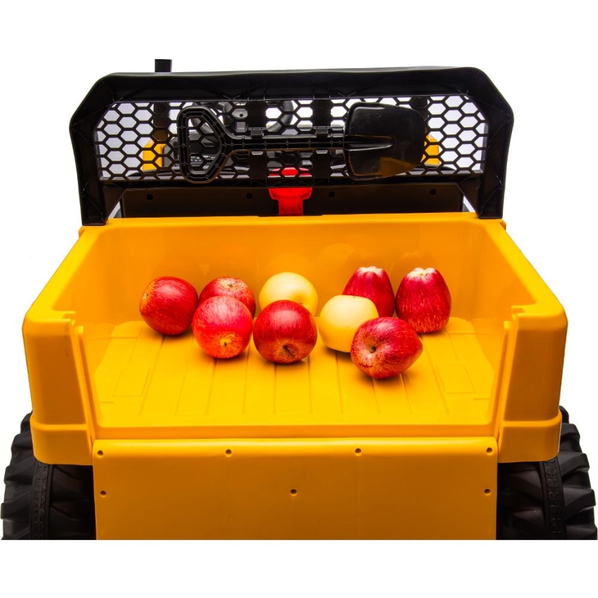 Elektrische auto CAT 60W/7500 mAh geel/zwart + afstandsbediening