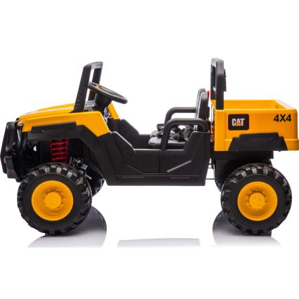 Elektrische auto CAT 60W/7500 mAh geel/zwart + afstandsbediening