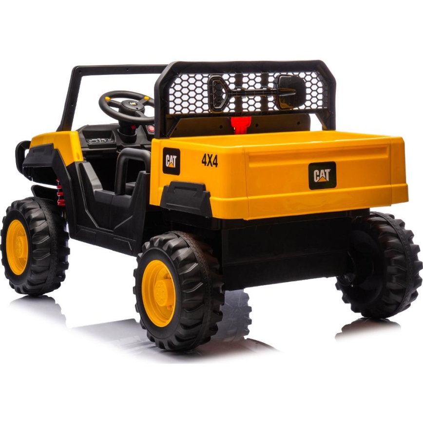 Elektrische auto CAT 60W/7500 mAh geel/zwart + afstandsbediening