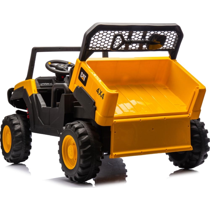 Elektrische auto CAT 60W/7500 mAh geel/zwart + afstandsbediening
