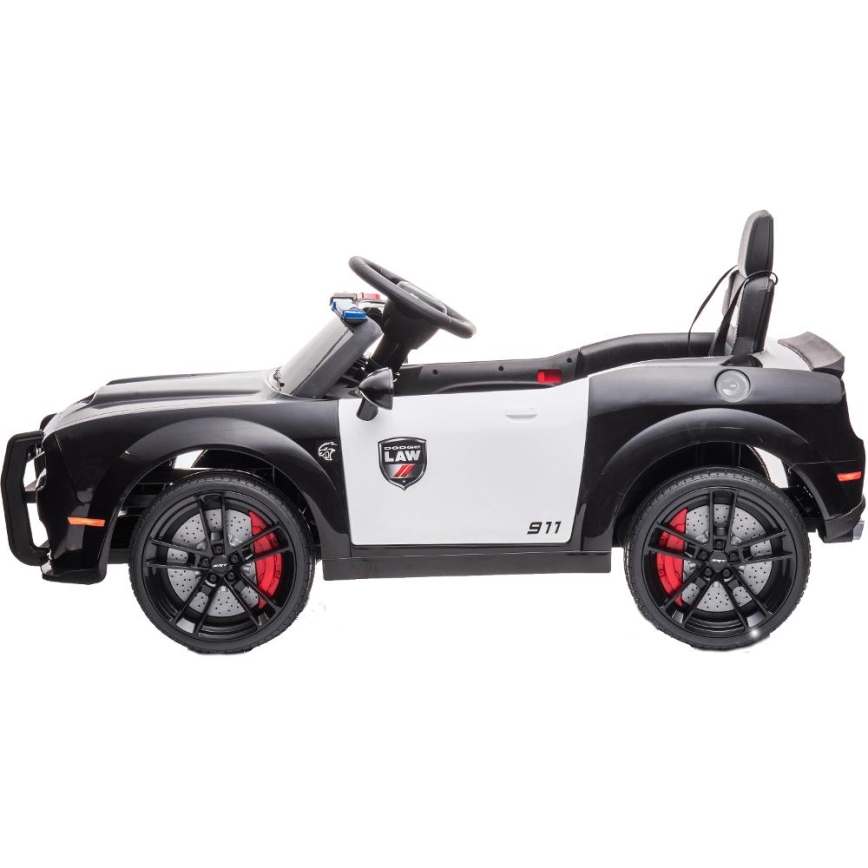 Elektrische auto Dodge Challenger Politieauto 50W/4500 mAh  zwart/wit
