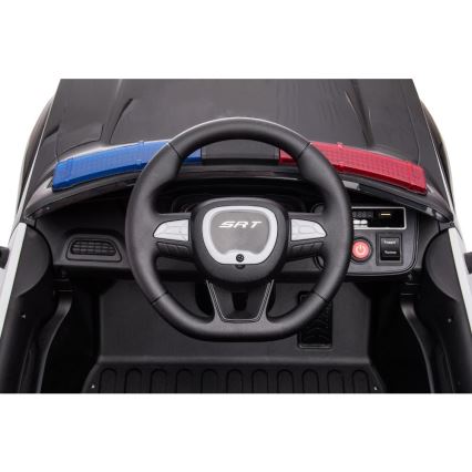 Elektrische auto Dodge Challenger Politieauto 50W/4500 mAh  zwart/wit