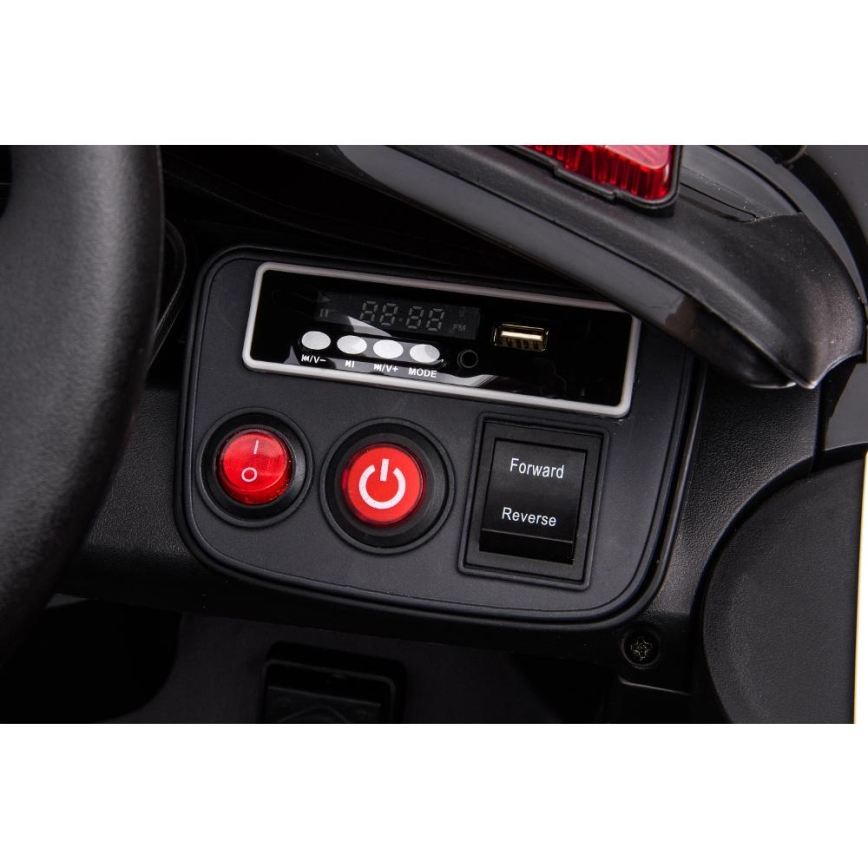 Elektrische auto Dodge Challenger Politieauto 50W/4500 mAh  zwart/wit