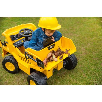 Elektrische speelgoedauto Caterpillar laadschop 60W/4500 mAh geel/zwart