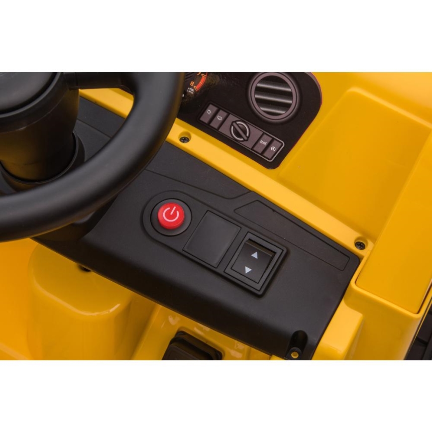 Elektrische speelgoedauto Caterpillar laadschop 60W/4500 mAh geel/zwart