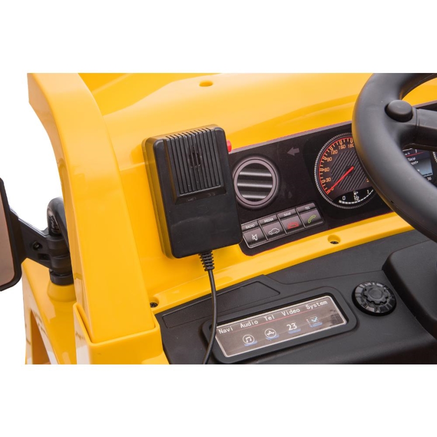 Elektrische speelgoedauto Caterpillar laadschop 60W/4500 mAh geel/zwart