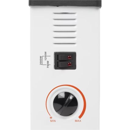 Elektrische convectorkachel 750/1250/2000W thermostaat