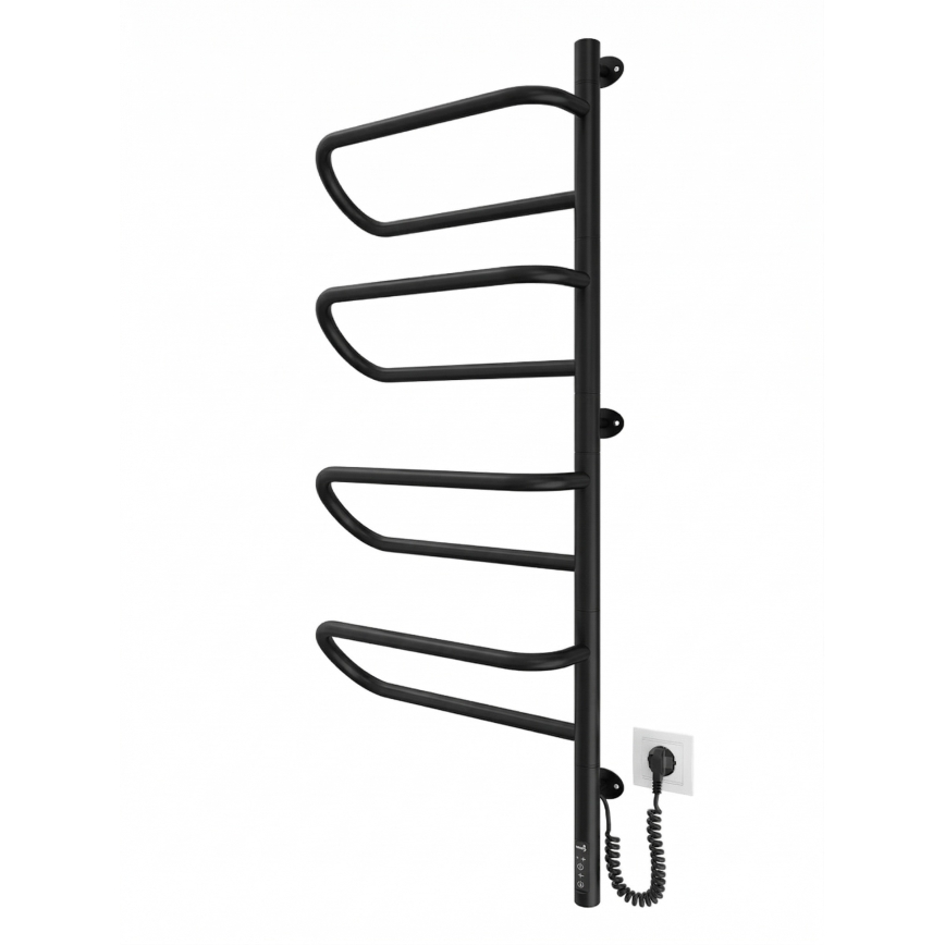 Elektrische draaibare handdoekdroger ELECTRA 120W/230V 100x44,5 cm rvs/zwart rechts