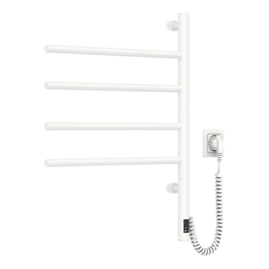 Elektrische draaibare handdoekdroger met thermostaat ARABESQUE 150W/230V 64,6 cm IP44 wit