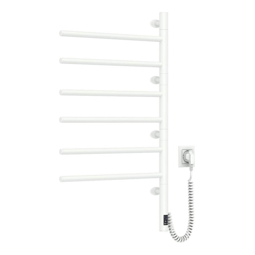 Elektrische draaibare handdoekdroger met thermostaat ARABESQUE 196W/230V 81,8 cm IP44 wit