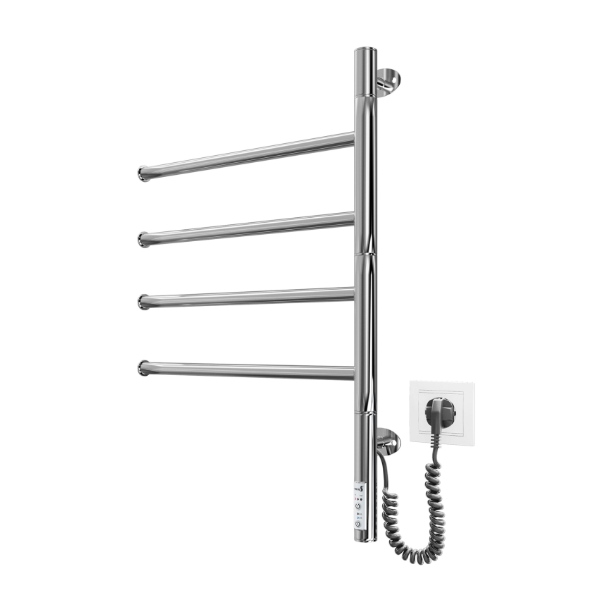Elektrische draaibare handdoekdroger VEER 50W/230V 62,5x44,5 cm roestvrij staal/glanzend chroom
