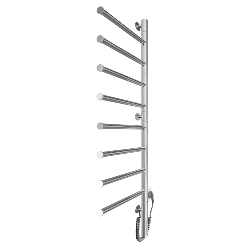 Draaibare elektrische handdoekdroger VEER 95W/230V 102,5x44,5 cm RVS / glanzend chroom
