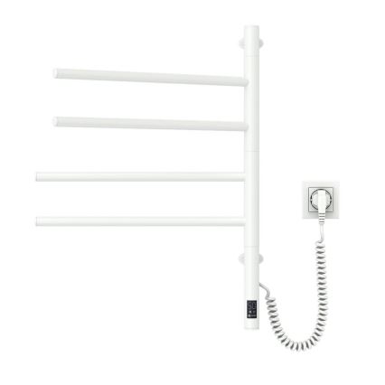 Elektrische draaibare handdoekdroger met thermostaat ARABESQUE 150W/230V 64,6 cm IP44 wit