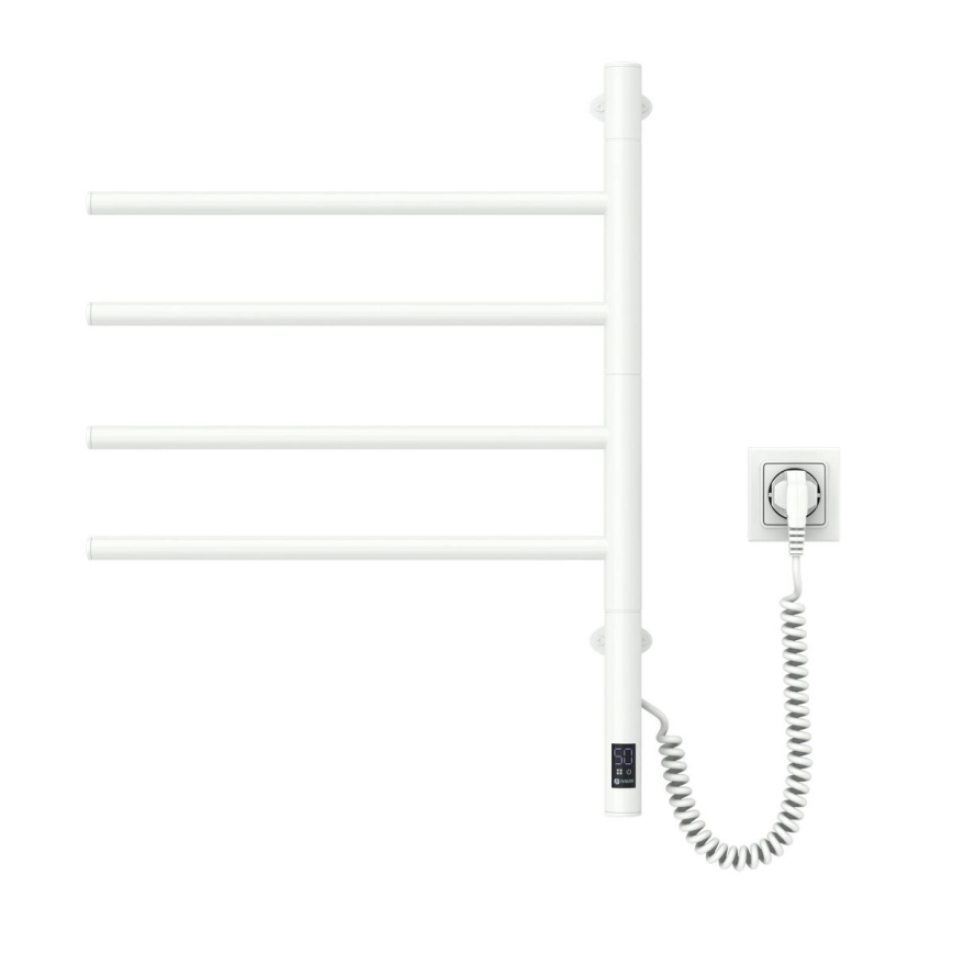 Elektrische draaibare handdoekdroger met thermostaat ARABESQUE 150W/230V 64,6 cm IP44 wit