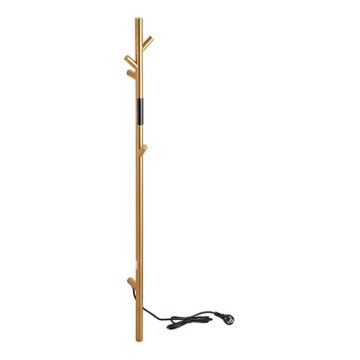 Elektrische handdoekdroger, staafmodel, 118 cm, 30 W, goudkleurig