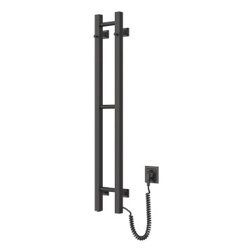 Elektrische handdoekhouder SILOUETTE 187W/230V 101,1 cm IP44 zwart rechts hoekig