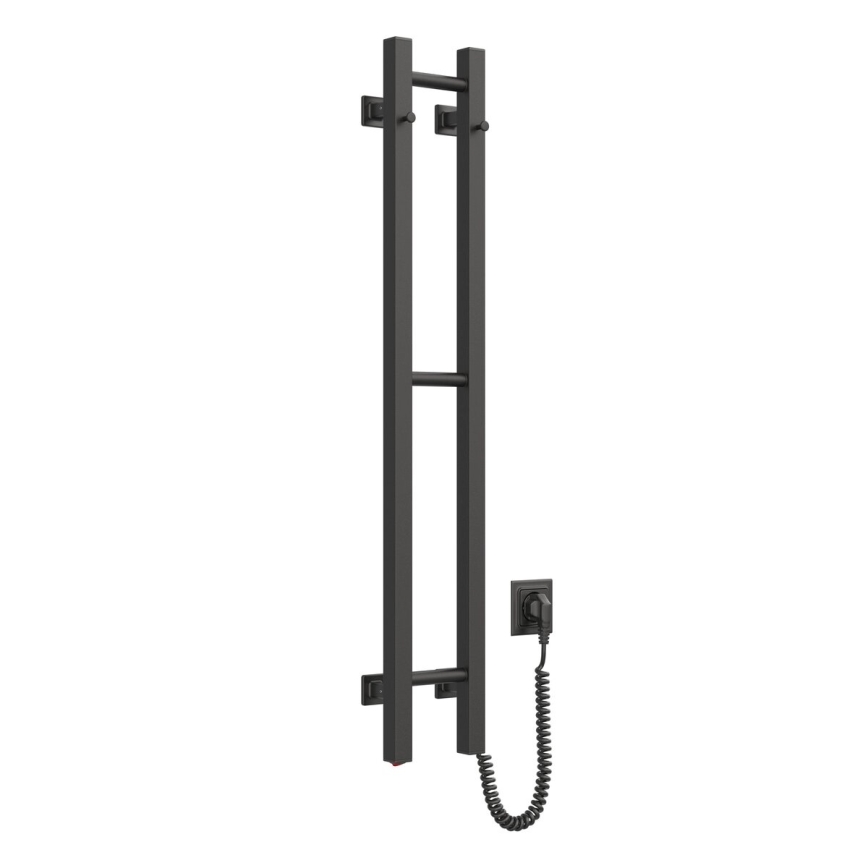 Elektrische handdoekhouder SILOUETTE 187W/230V 101,1 cm IP44 zwart rechts hoekig