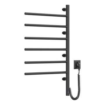 Elektrische handdoekradiator met thermostaat ARABESQUE 196W/230V 81,8 cm IP44 zwart