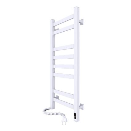 Elektrische handdoekradiator met thermostaat AVANGARD 105 W, 80 x 36 cm, wit, links