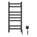 Elektrische handdoekradiator met thermostaat AVANGARD, 105 W, 80 x 36 cm, zwart, rechts