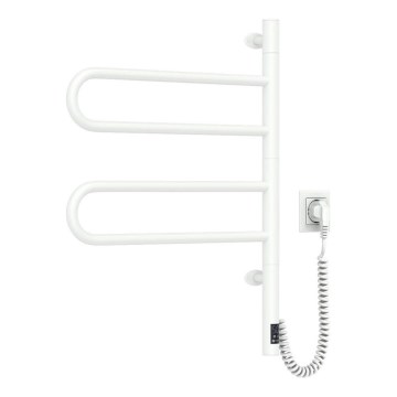 Elektrische handdoekradiator met thermostaat FOUETTE 128W/230V 64,6 cm IP44 wit