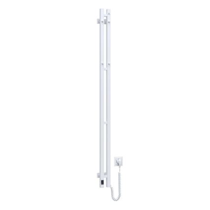 Elektrische handdoekradiator met thermostaat SILOUETTE 106 W 150 x 9 cm wit, rechts