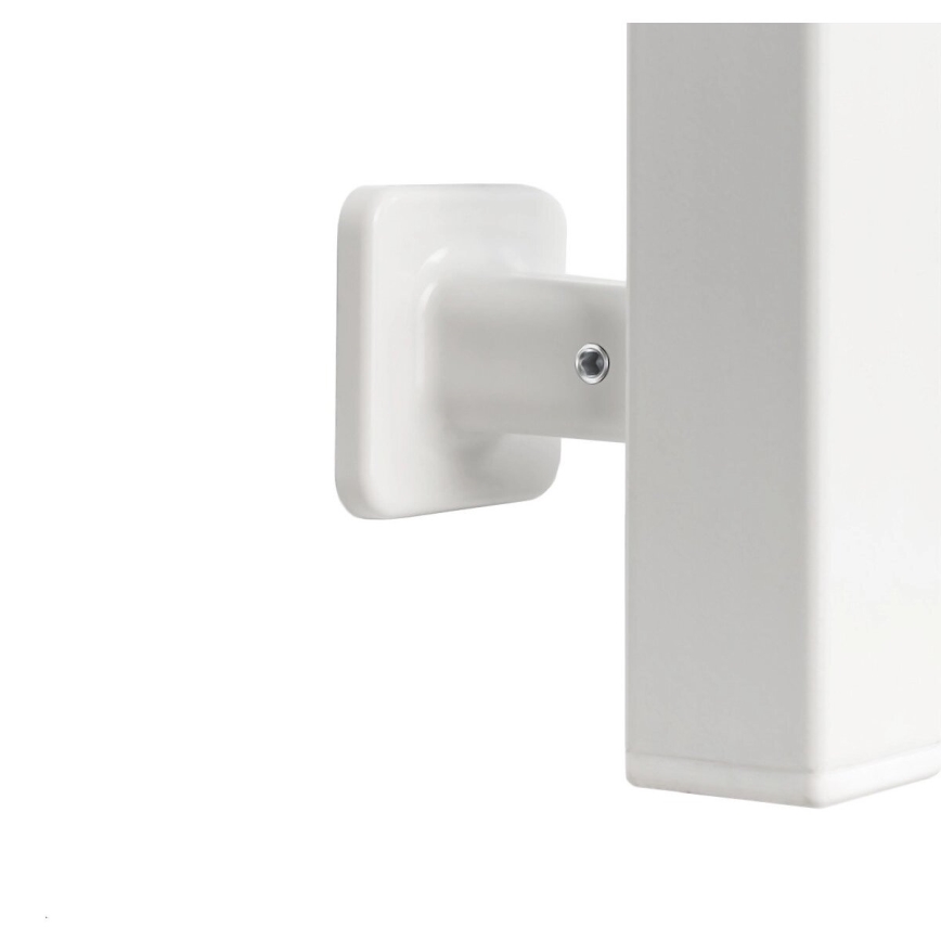 Elektrische handdoekradiator met thermostaat SILOUETTE 187W/230V 120,6 cm IP44 wit rechts hoekig