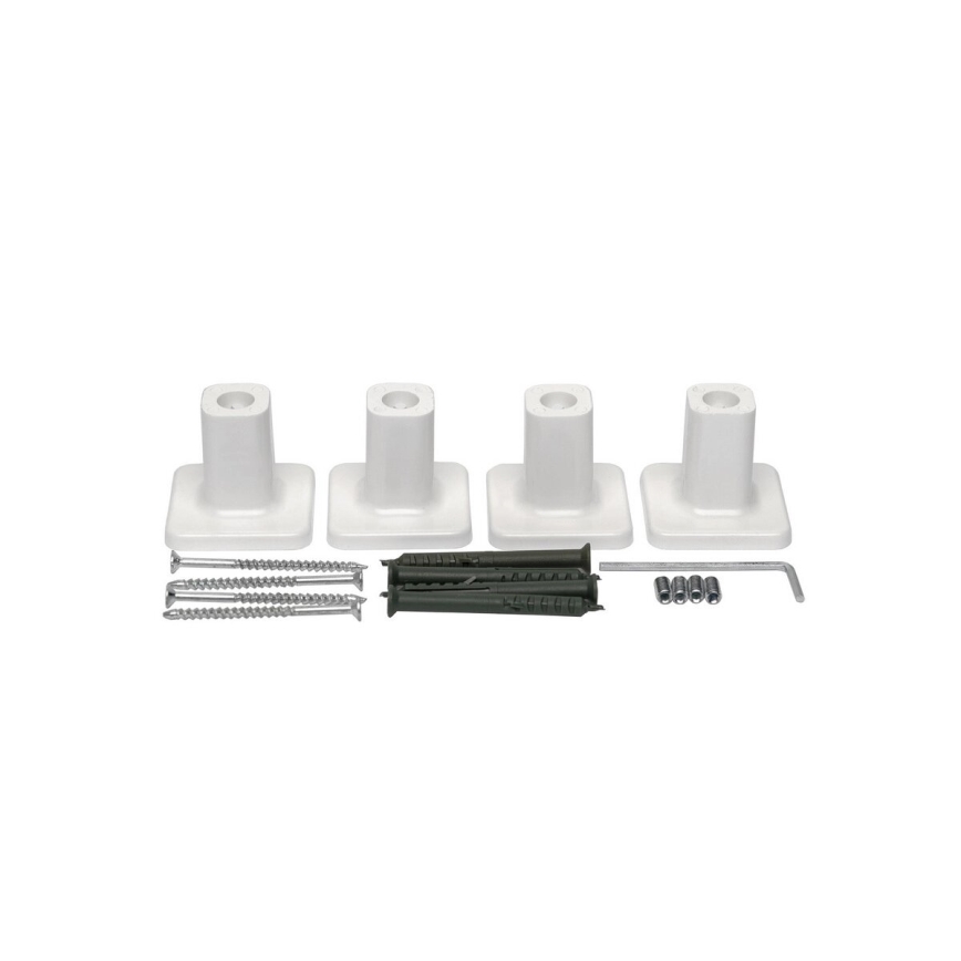 Elektrische handdoekradiator met thermostaat SILOUETTE 187W/230V 120,6 cm IP44 wit rechts hoekig