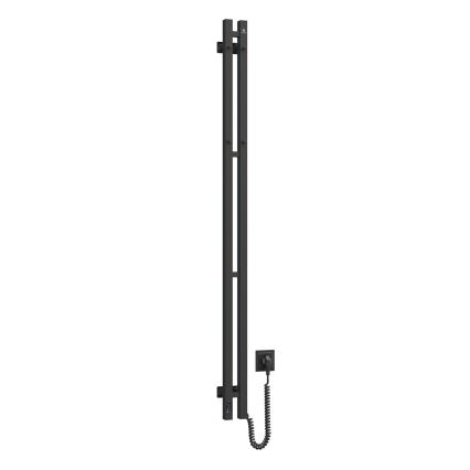 Elektrische handdoekdroger met thermostaat SILOUETTE 200W/230V 150,6cm IP44 zwart rechts