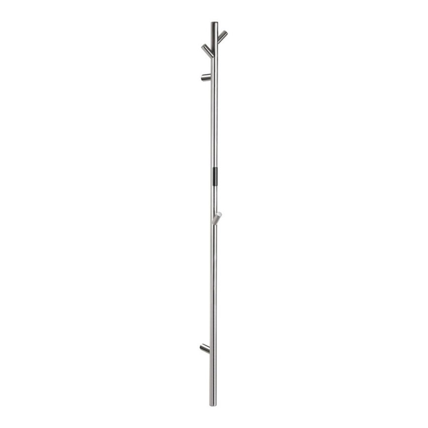 Elektrische handdoekradiator, staafmodel, glanzend chroom