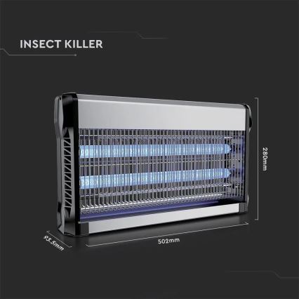 Elektrische insectenvanger 2x15W/230V voor 100m2